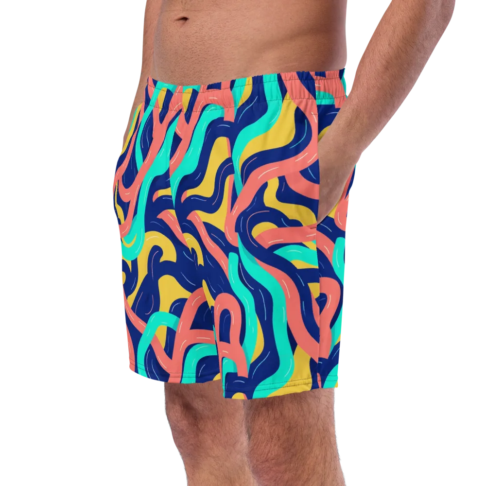 Chromatic Knot on Swim Trunks — Left Front