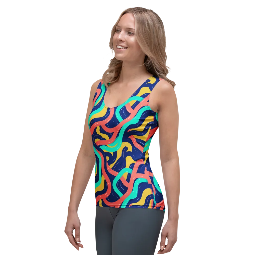 Chromatic Knot on Women's Tank Top — Left Front