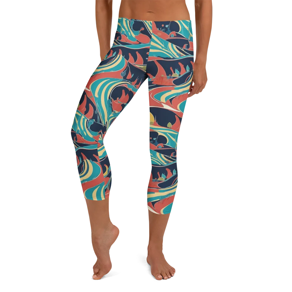 Marina Mirage on Capri Leggings — Front