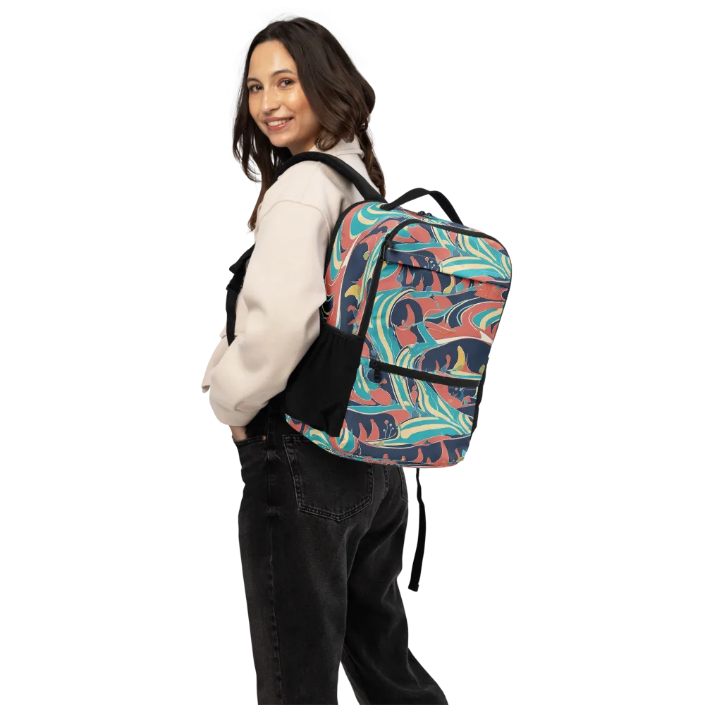 Marina Mirage on Utility Backpack — Back