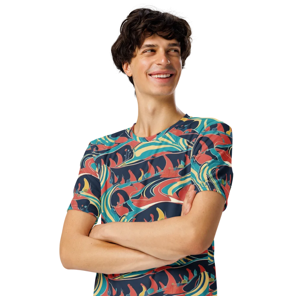 Marina Mirage on Men's Crew Neck T-Shirt — Left Front