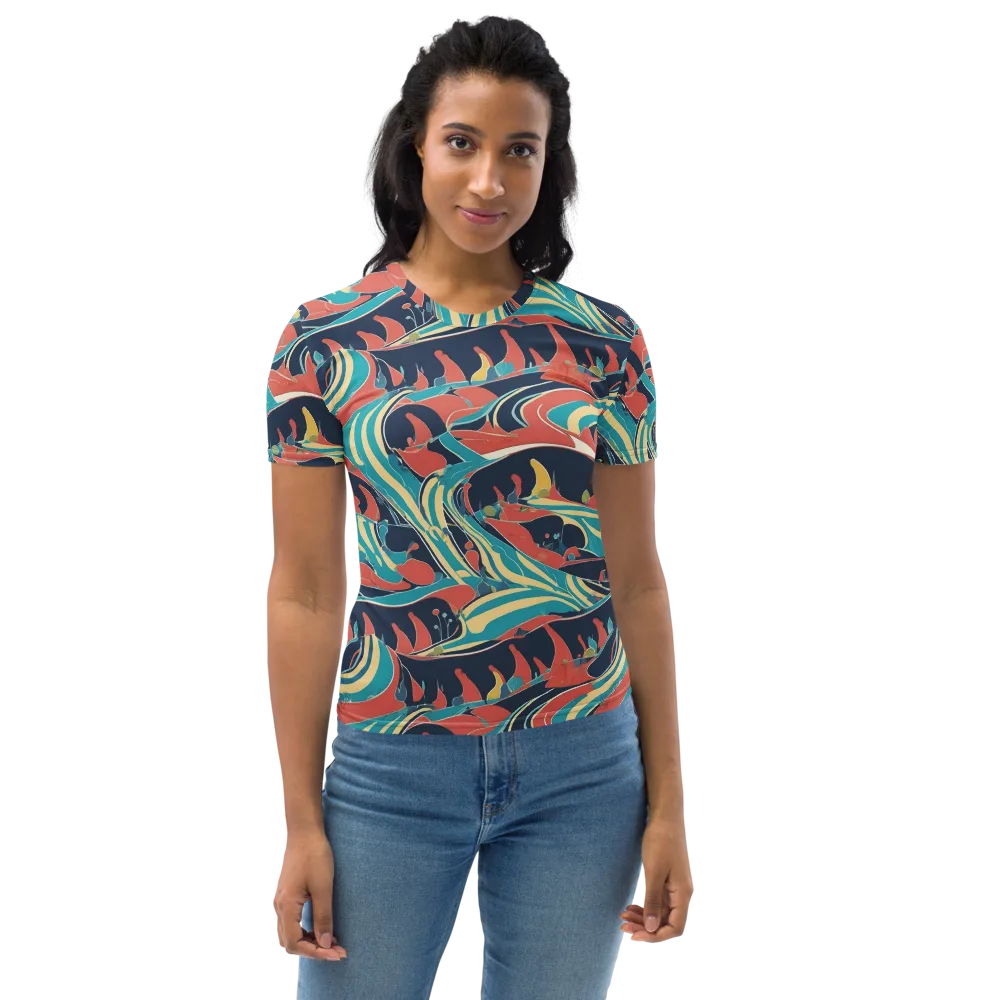 Marina Mirage on Women's Crew Neck T-Shirt — Front