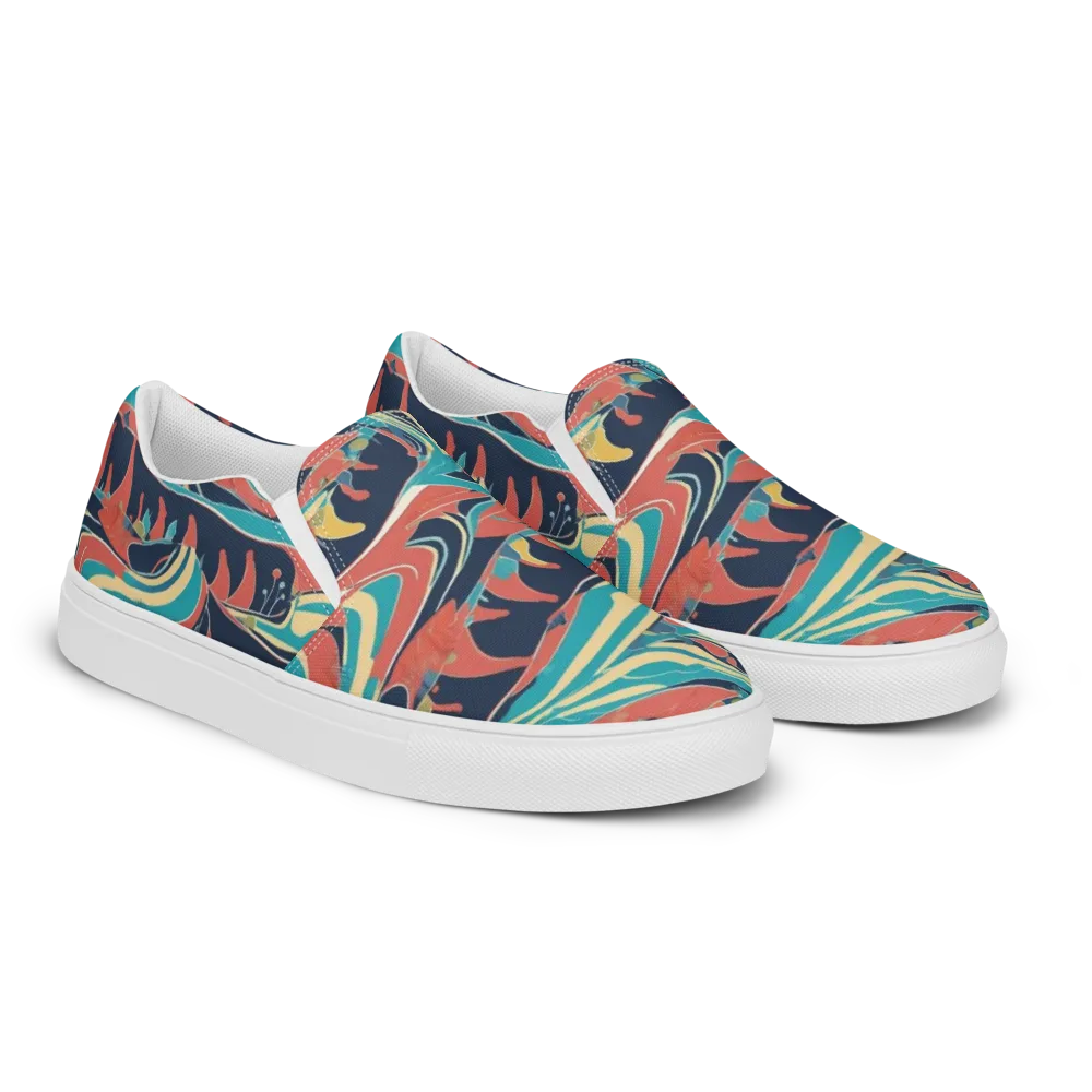 Marina Mirage on Men's Slip-On Canvas Shoes — Right Front