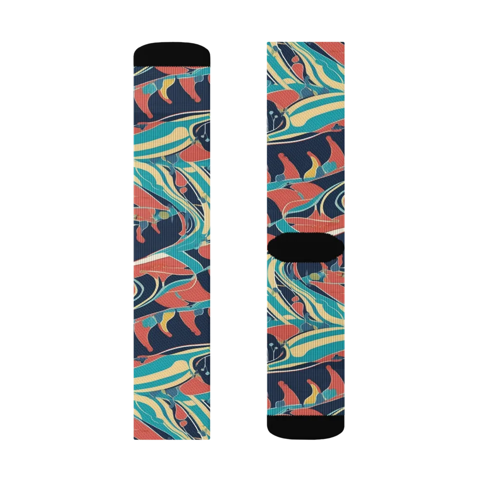 Marina Mirage on Socks — Right Sock