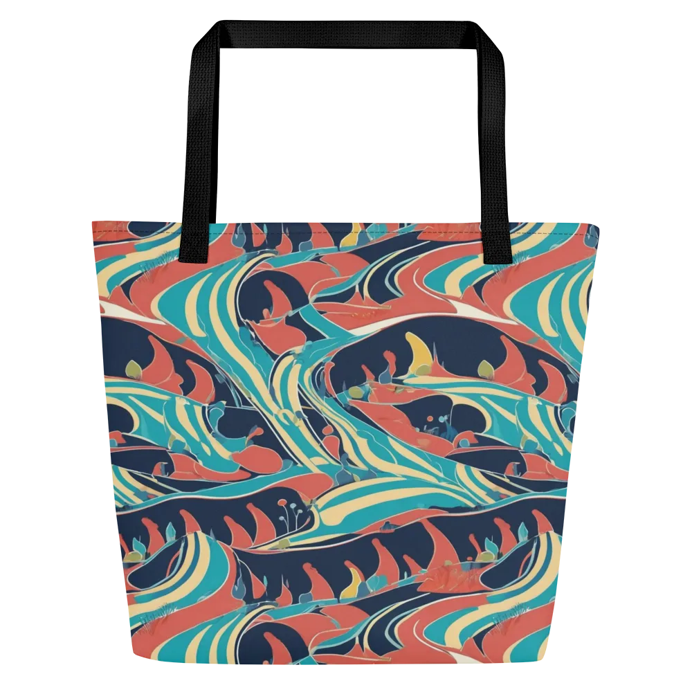 Marina Mirage on Large Tote Bag W/ Pocket — Front