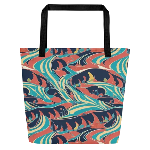 Marina Mirage on a Large Tote Bag W/ Pocket