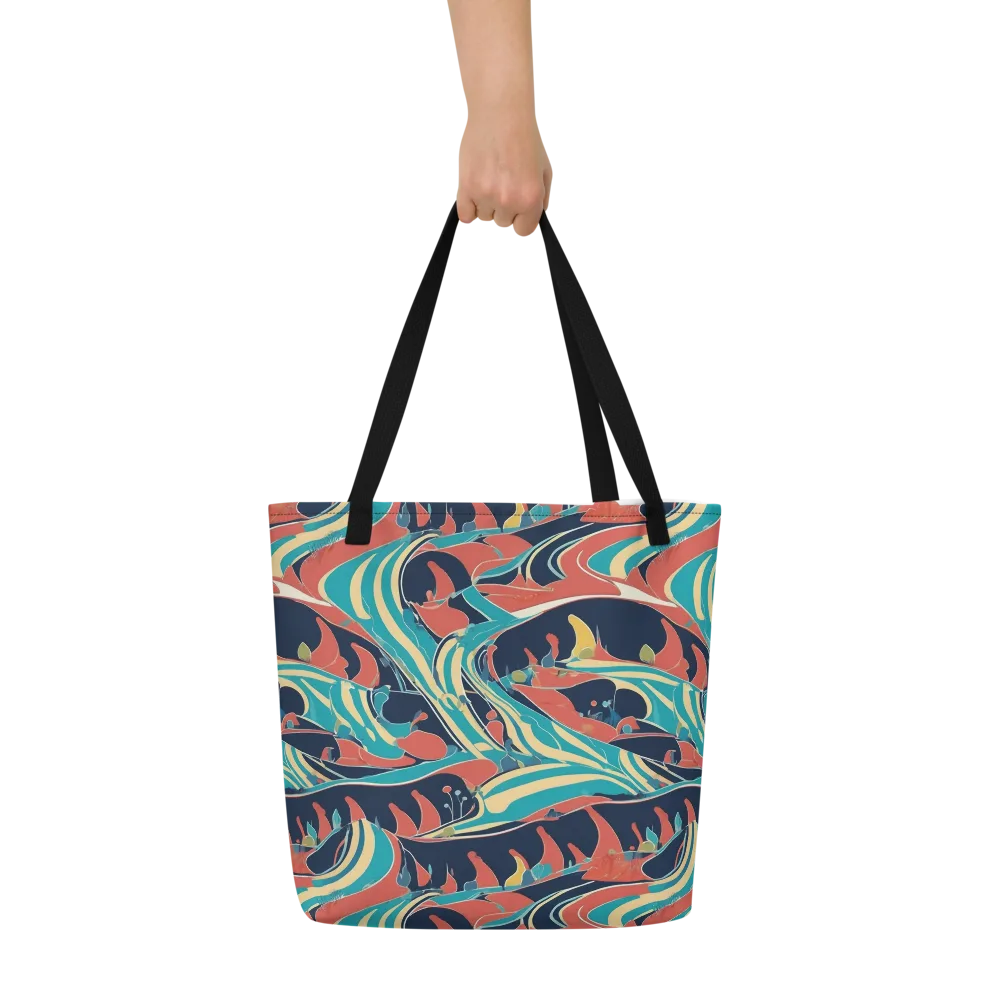 Marina Mirage on Large Tote Bag W/ Pocket — Front