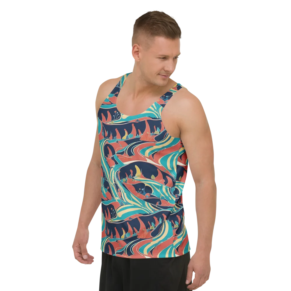 Marina Mirage on Men's Tank Top — Left Front
