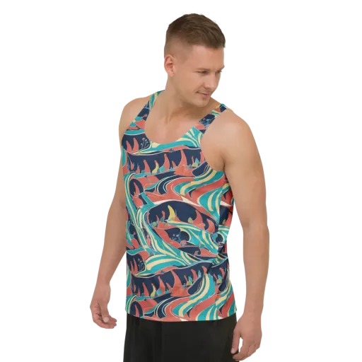 Marina Mirage on a Men's Tank Top