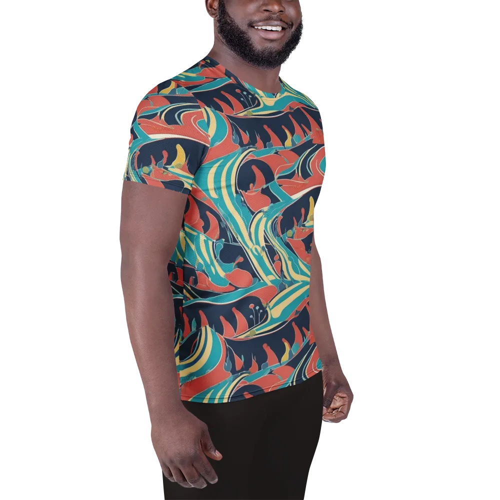 Marina Mirage on Men's Athletic T-Shirt — Right