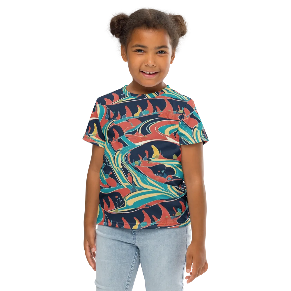 Marina Mirage on Kids Crew Neck T-Shirt — Front