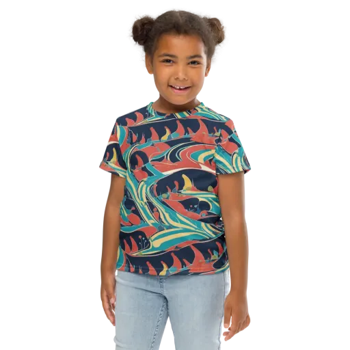 Marina Mirage on a Kids Crew Neck T-Shirt