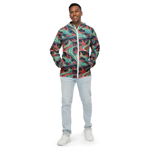 Marina Mirage on a Men's Windbreaker