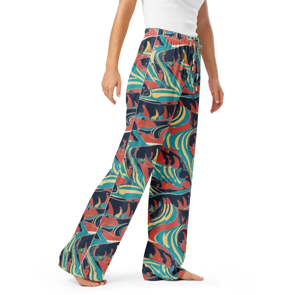Marina Mirage on Women's Pajama Pants — Right Front