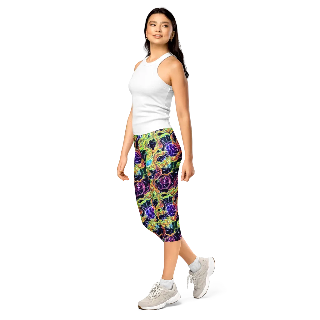 Midnight Chromaflow on Capri Leggings — Left Front