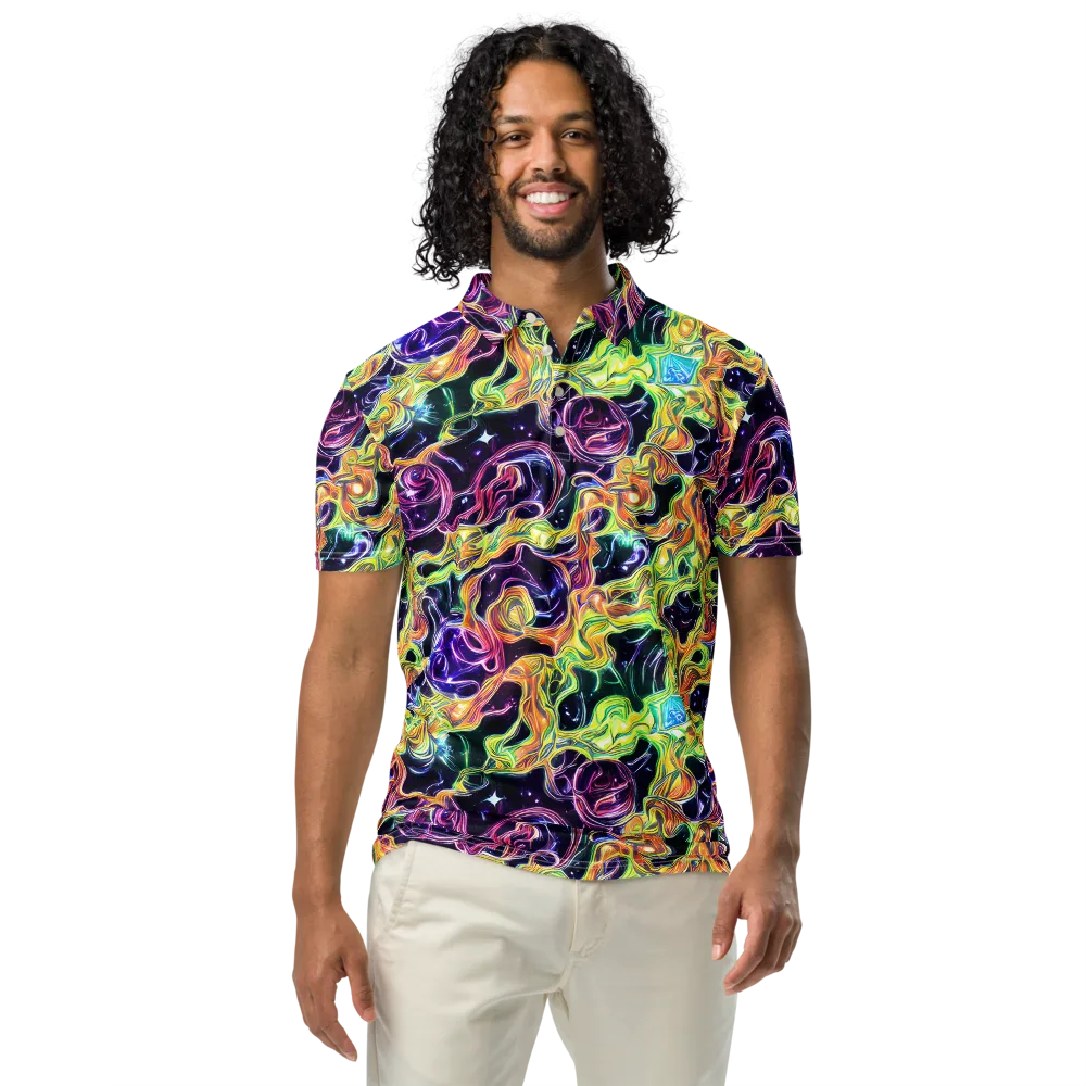 Midnight Chromaflow on Men's Slim Fit Polo Shirt — Front