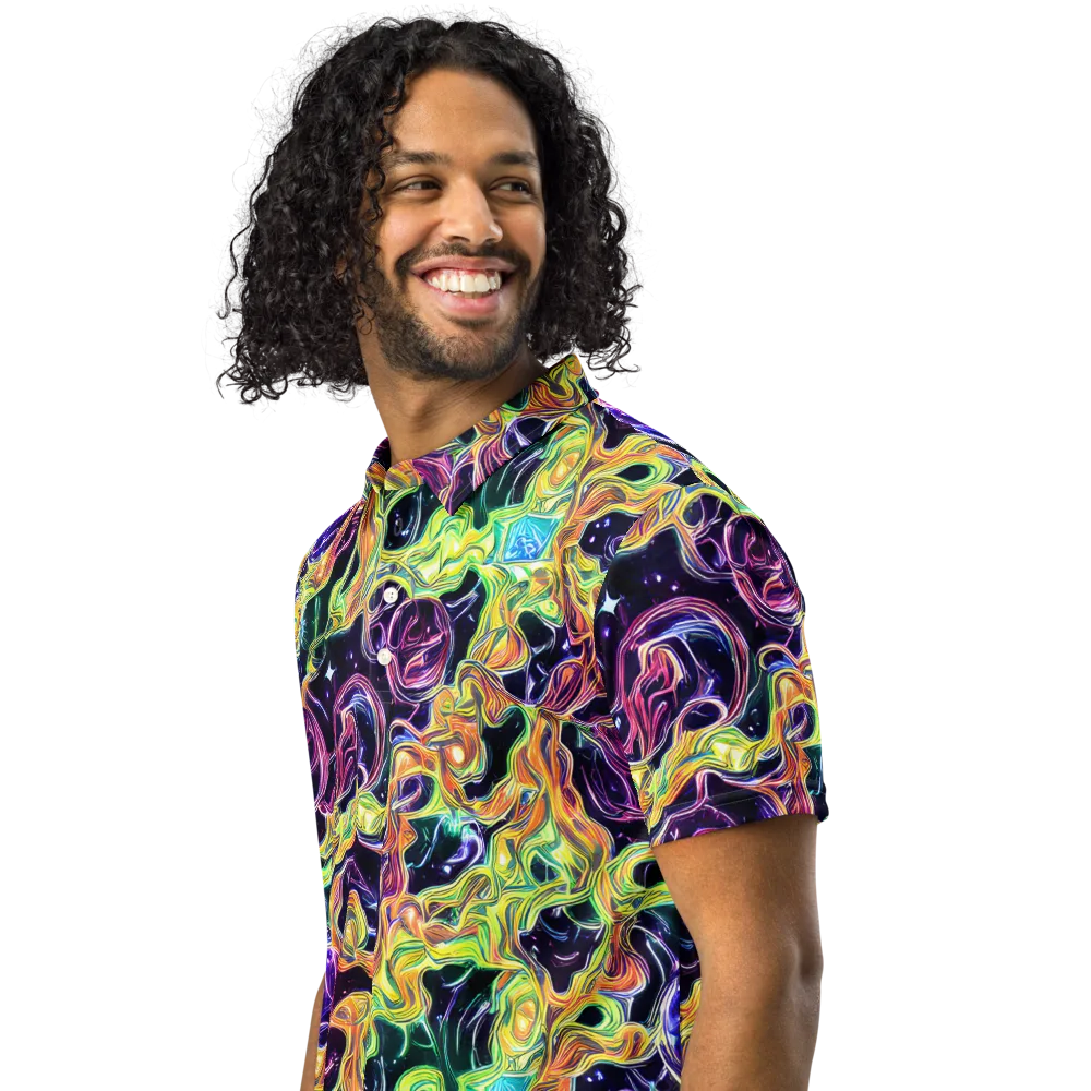 Midnight Chromaflow on Men's Slim Fit Polo Shirt — Left Front