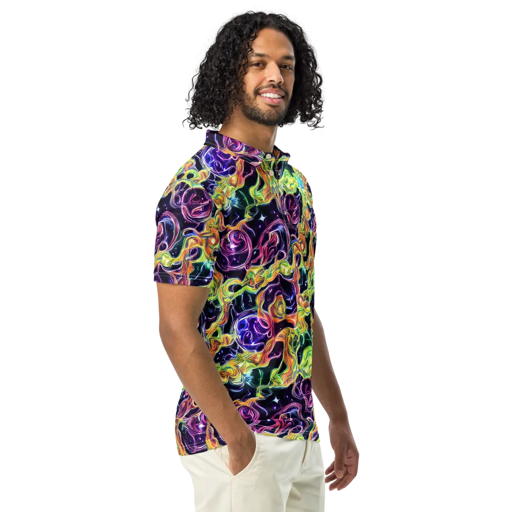 Midnight Chromaflow on Men's Slim Fit Polo Shirt — Right Front
