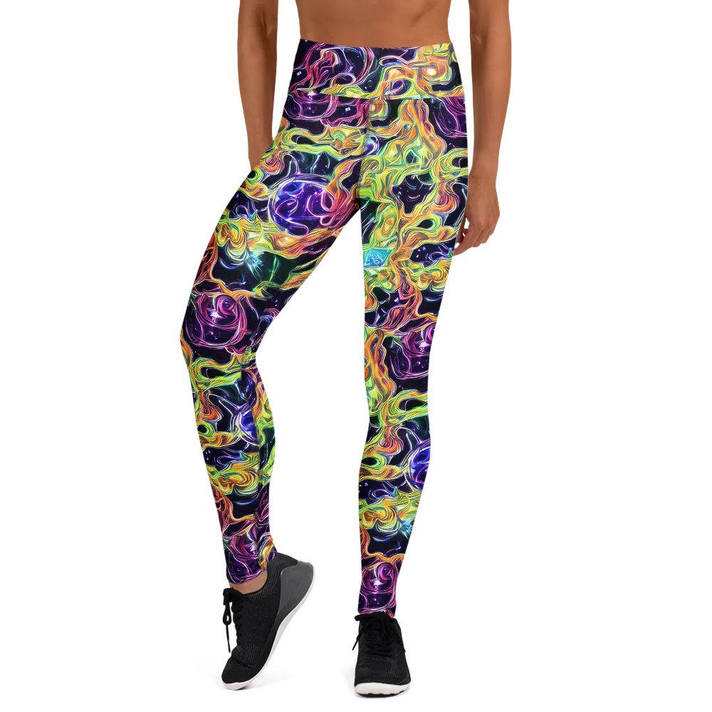 Midnight Chromaflow on Yoga Leggings — Front