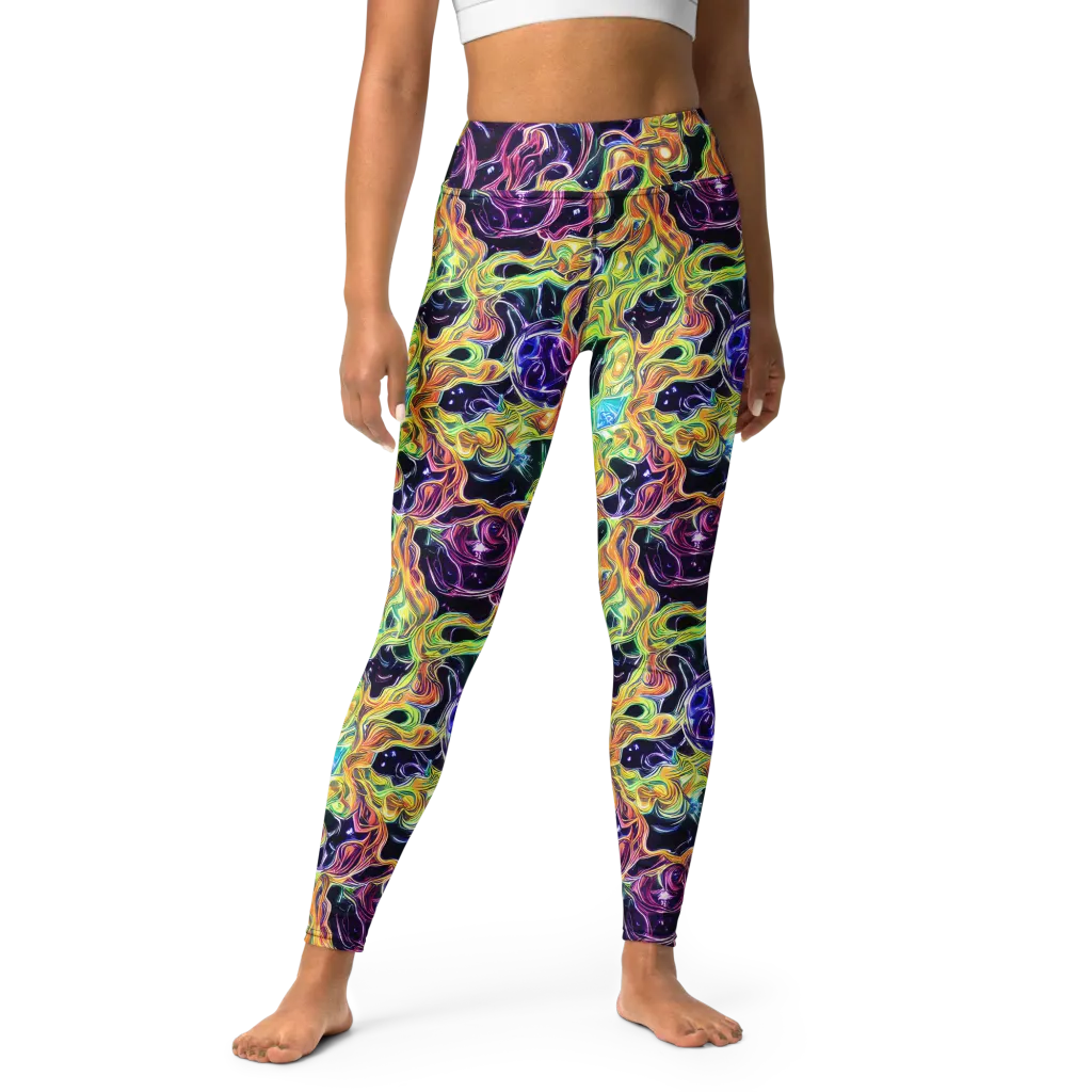 Midnight Chromaflow on Yoga Leggings — Front
