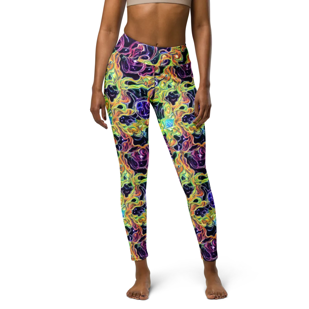 Midnight Chromaflow on Yoga Leggings — Front