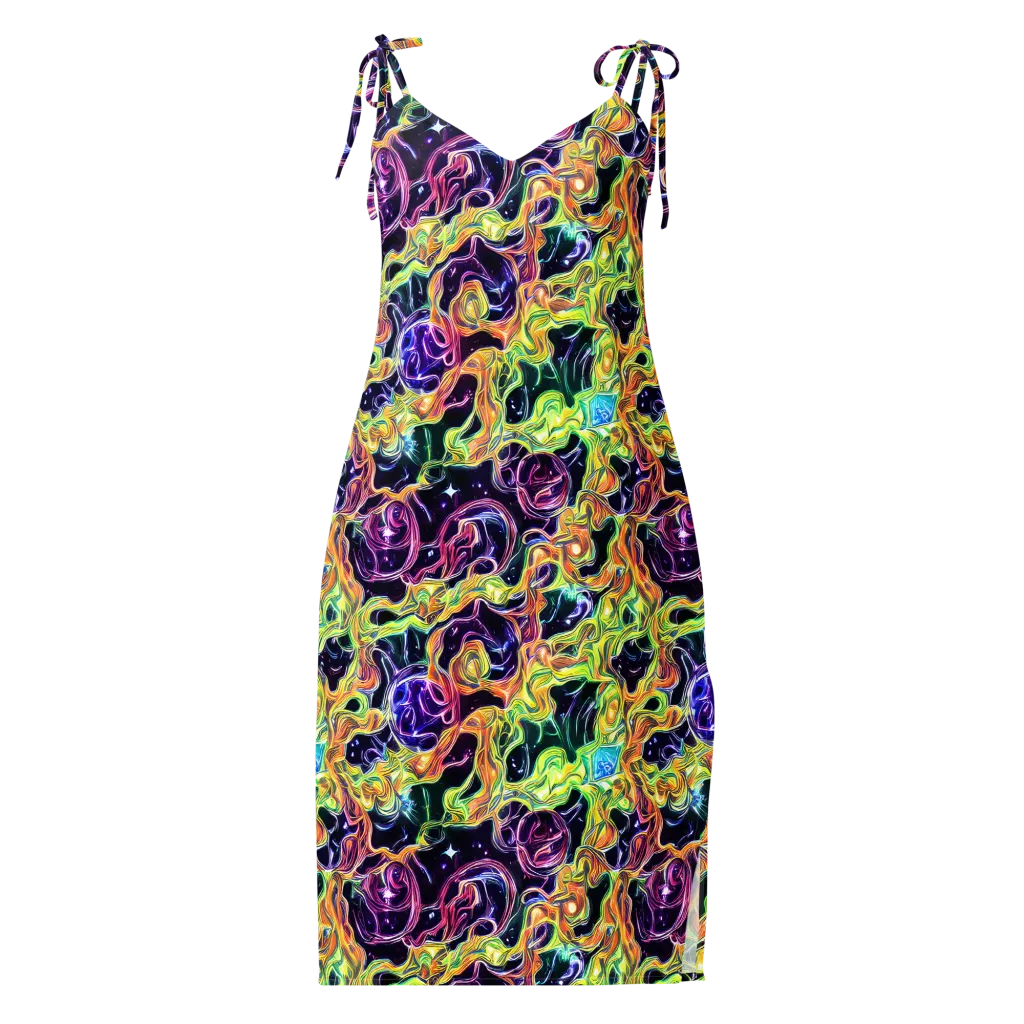 Midnight Chromaflow on Slip Dress — Front