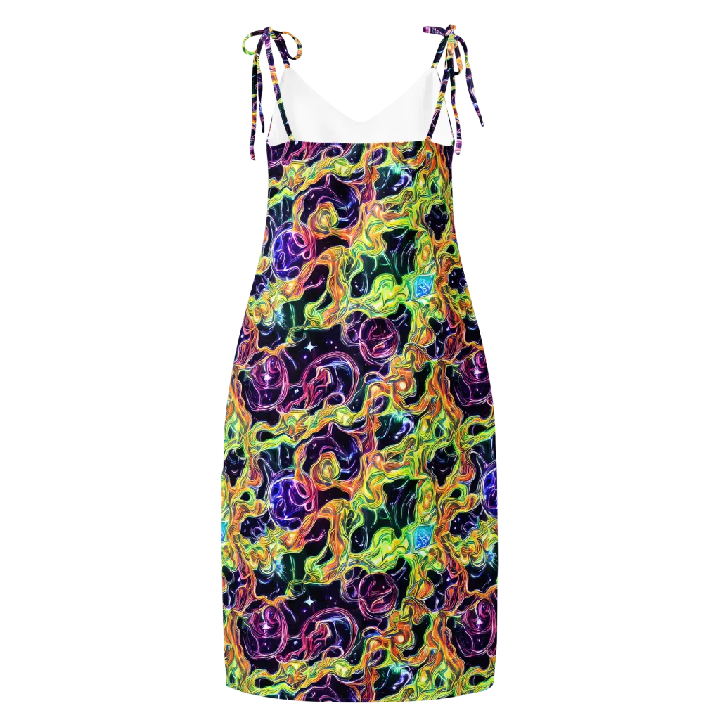 Midnight Chromaflow on Slip Dress — Back