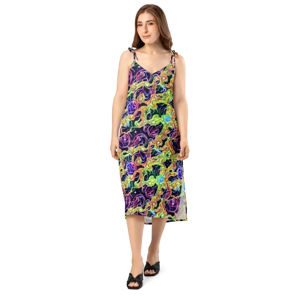 Midnight Chromaflow on Slip Dress — Front