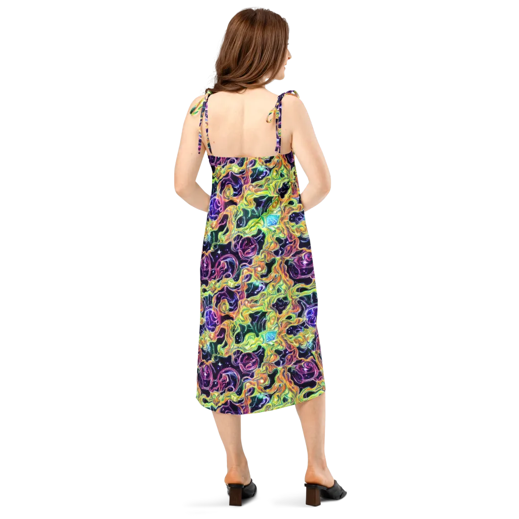 Midnight Chromaflow on Slip Dress — Back