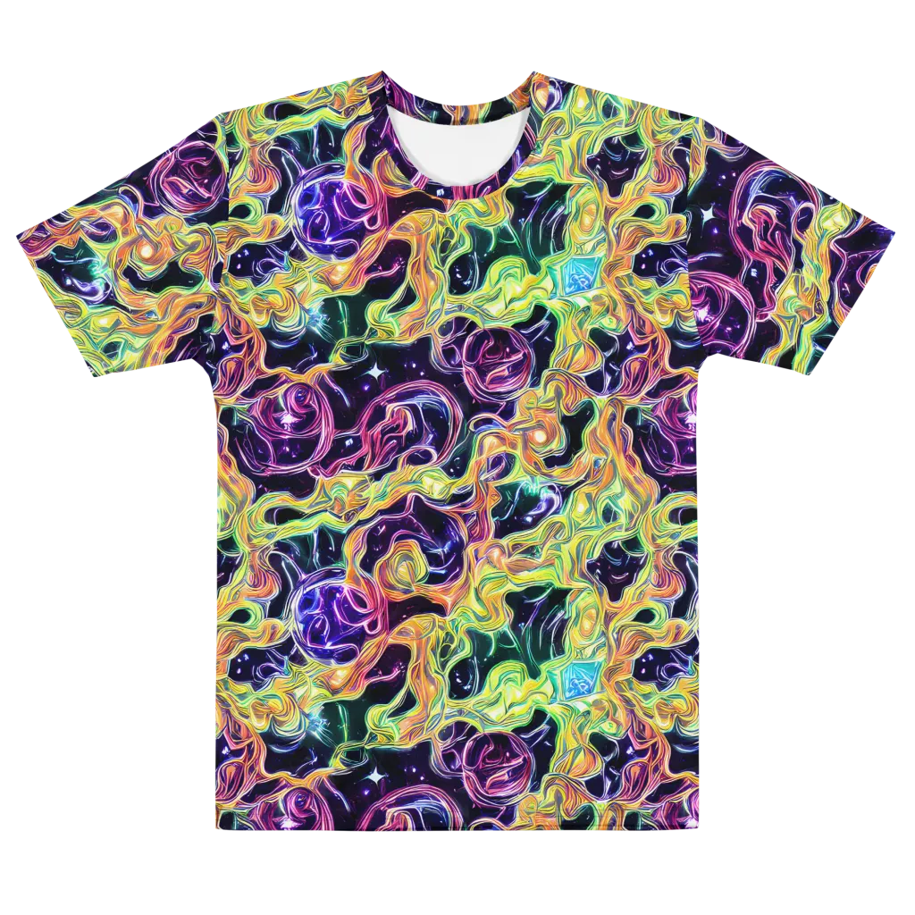 Midnight Chromaflow on Men's Cotton Crew Neck T-Shirt — Front