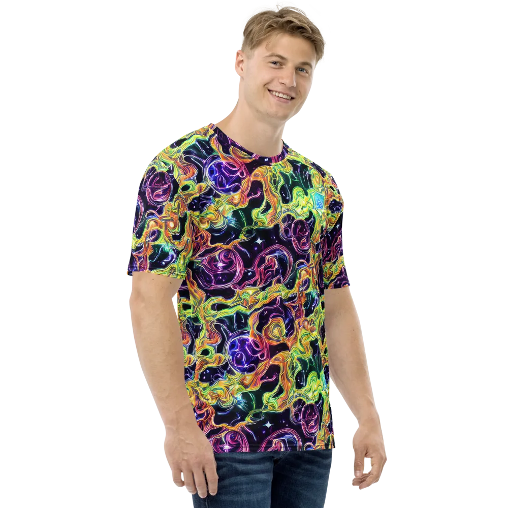 Midnight Chromaflow on Men's Crew Neck T-Shirt — Right