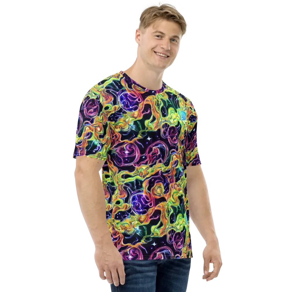 Midnight Chromaflow on Men's Crew Neck T-Shirt — Right