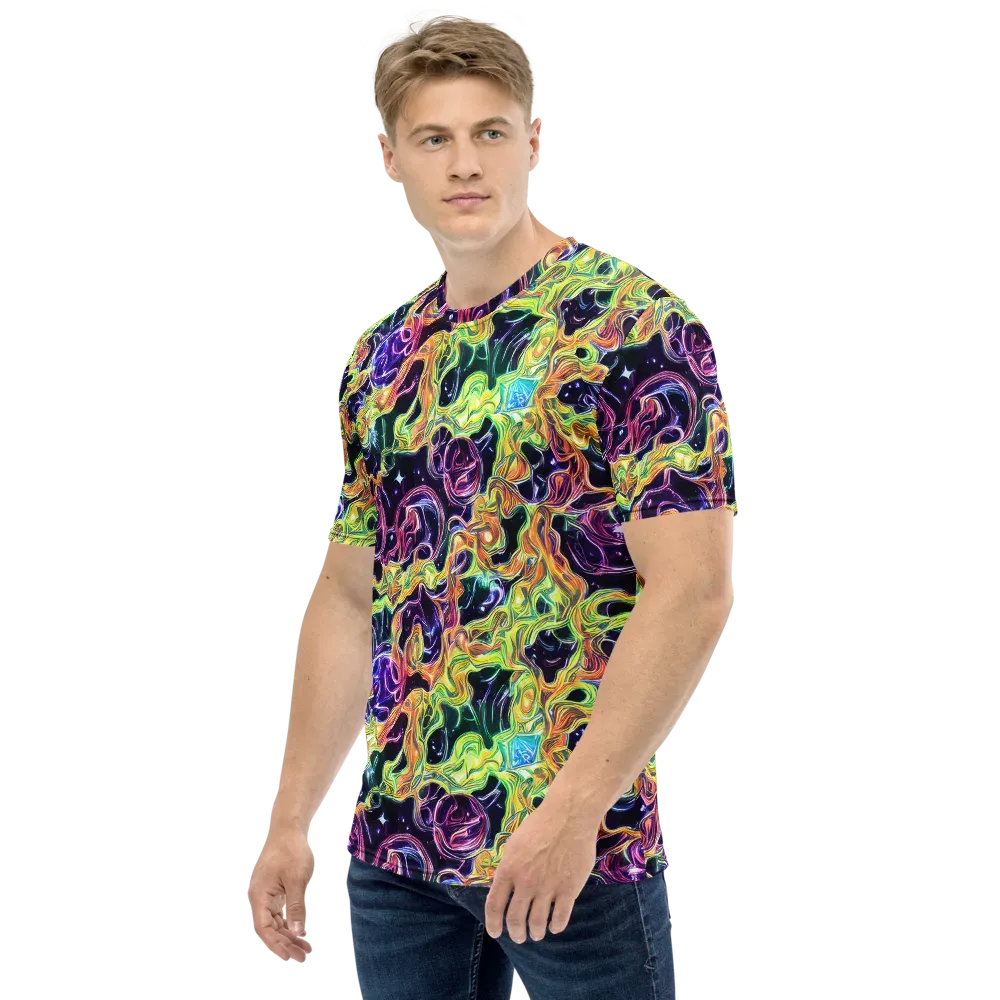 Midnight Chromaflow on Men's Crew Neck T-Shirt — Left