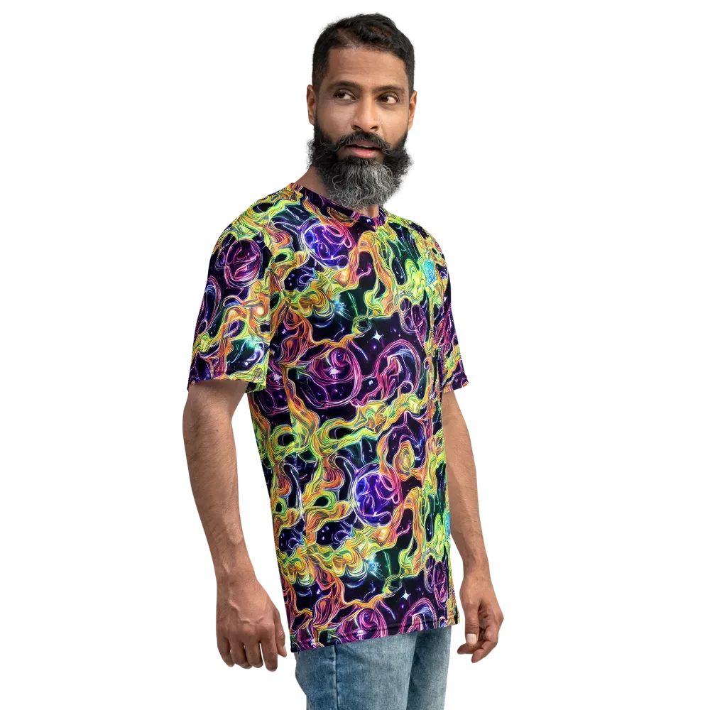 Midnight Chromaflow on Men's Crew Neck T-Shirt — Right