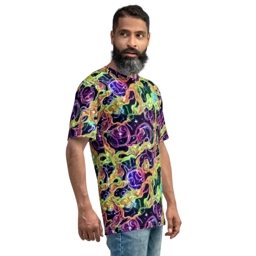 Midnight Chromaflow on a Men's Crew Neck T-Shirt