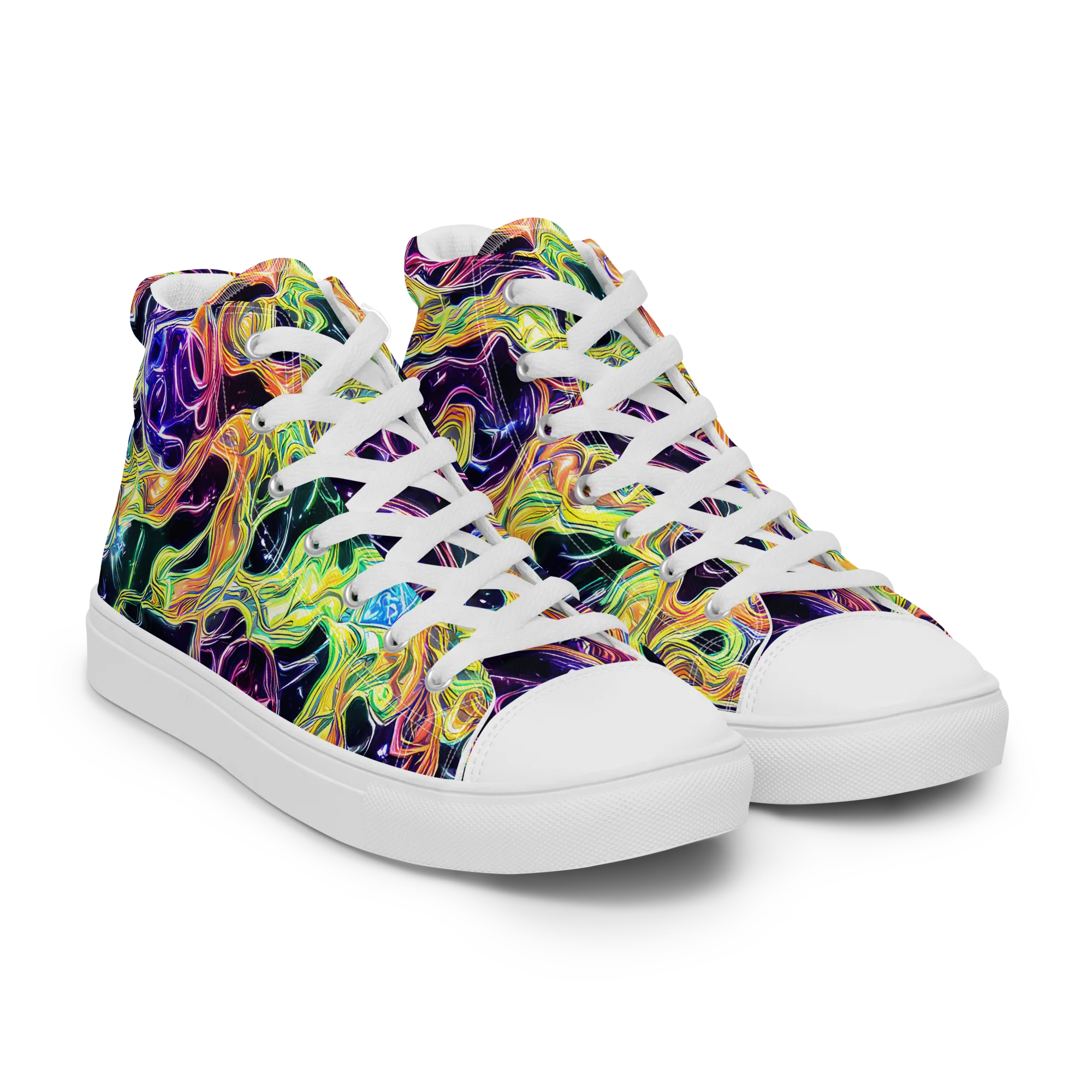 Midnight Chromaflow on Men's High Top Canvas Shoes — Right Front