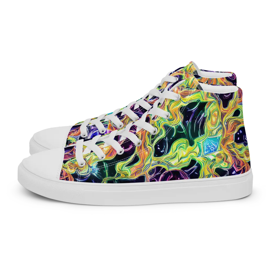 Midnight Chromaflow on Men's High Top Canvas Shoes — Left