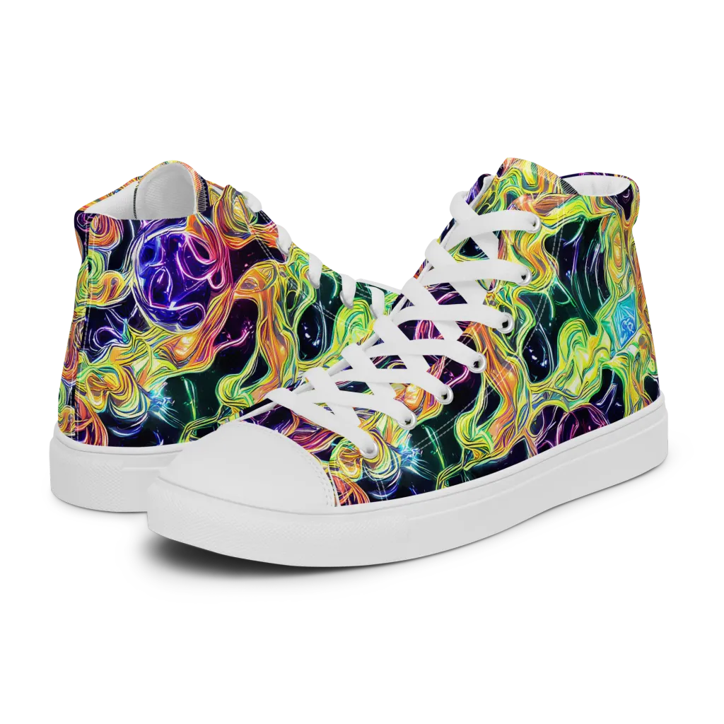 Midnight Chromaflow on Men's High Top Canvas Shoes — Left