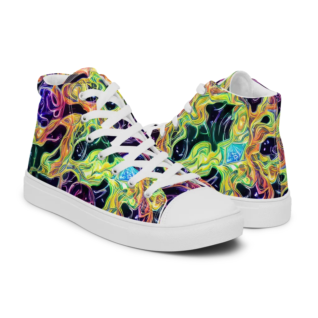 Midnight Chromaflow on Men's High Top Canvas Shoes — Right