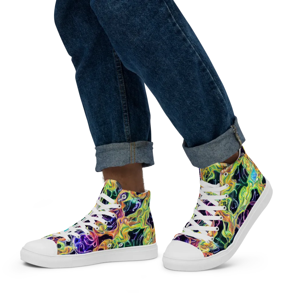 Midnight Chromaflow on Men's High Top Canvas Shoes — Left