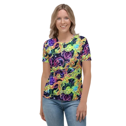 Midnight Chromaflow on a Women's Crew Neck T-Shirt