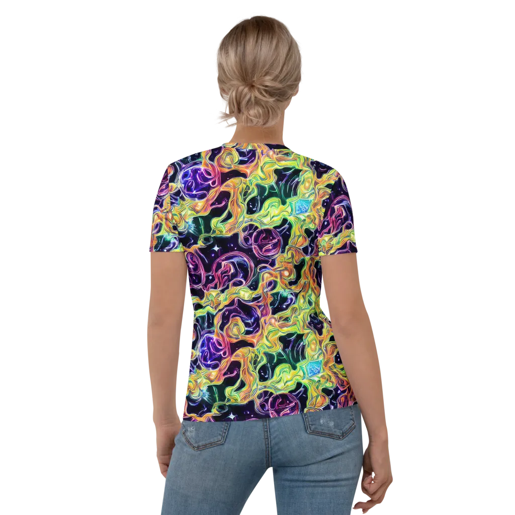 Midnight Chromaflow on Women's Crew Neck T-Shirt — Back