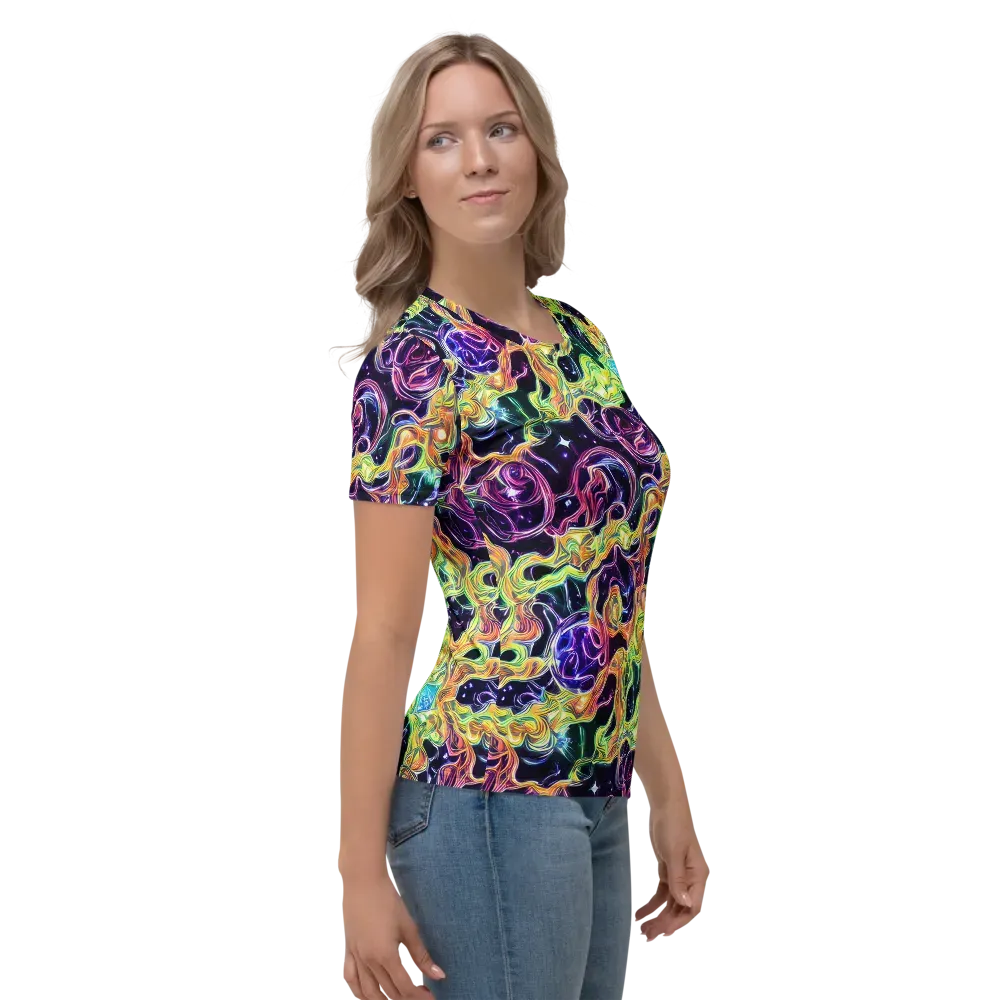 Midnight Chromaflow on Women's Crew Neck T-Shirt — Right