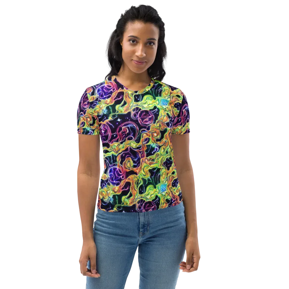 Midnight Chromaflow on Women's Crew Neck T-Shirt — Front