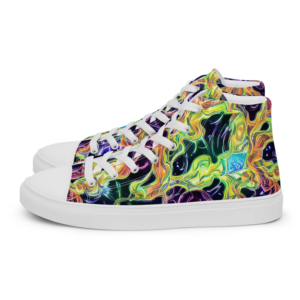 Midnight Chromaflow on Women's High Top Canvas Shoes — Left