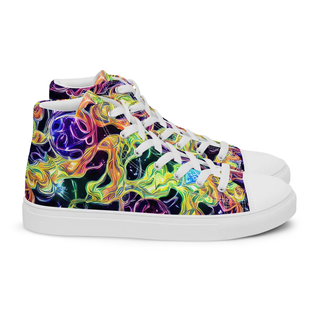 Midnight Chromaflow on Women's High Top Canvas Shoes — Right
