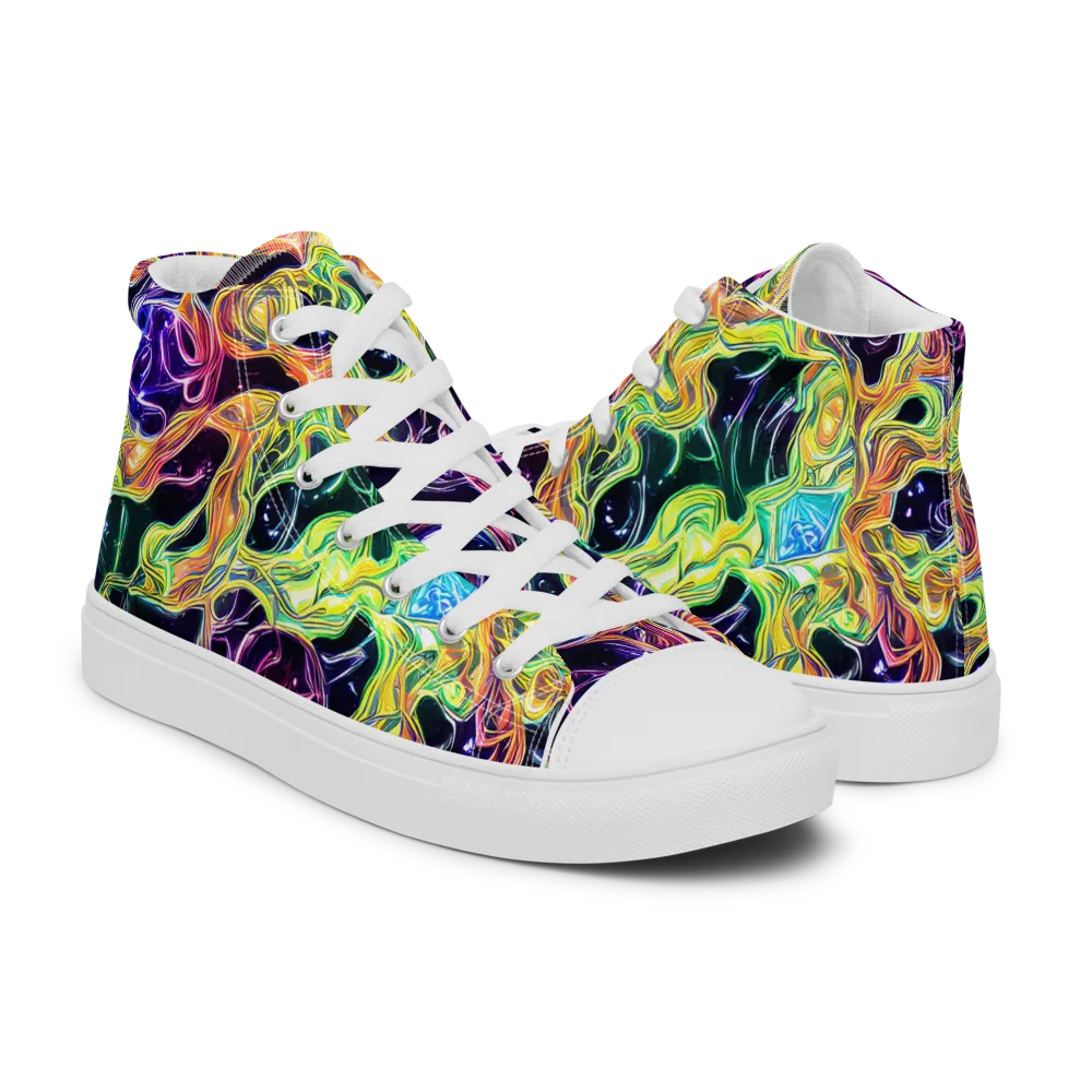 Midnight Chromaflow on Women's High Top Canvas Shoes — Right