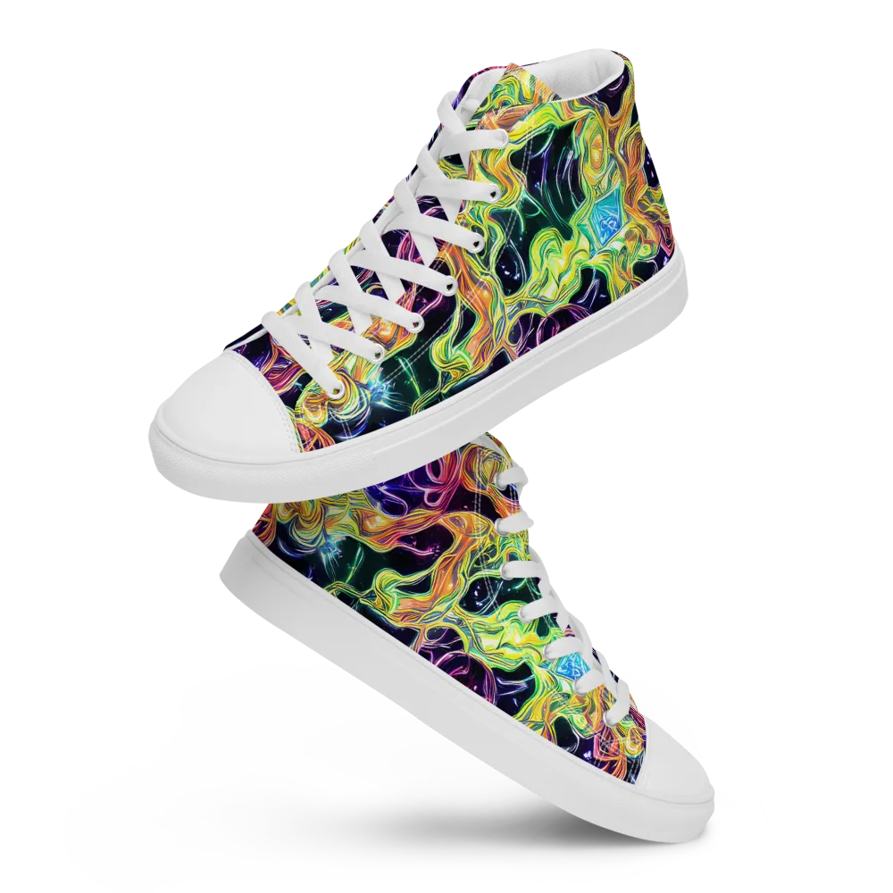 Midnight Chromaflow on Women's High Top Canvas Shoes — Front