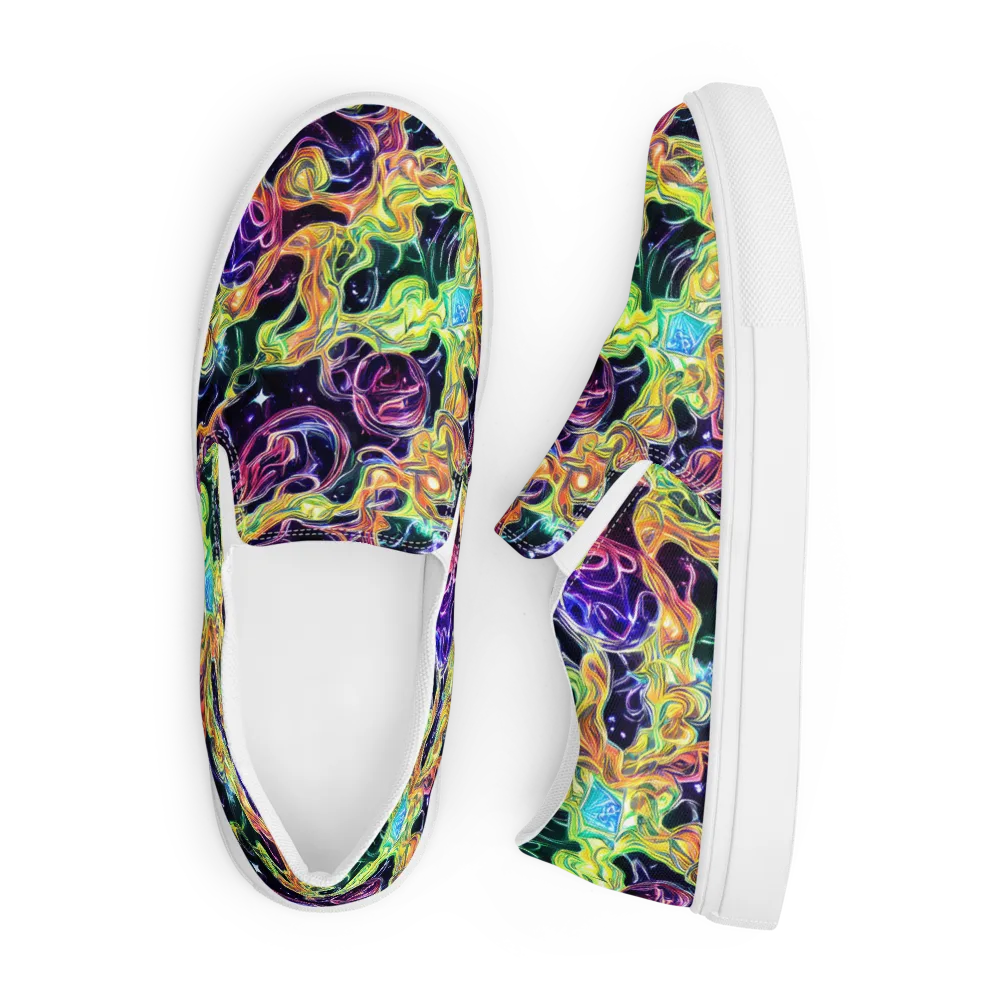 Midnight Chromaflow on Men's Slip-On Canvas Shoes — Front