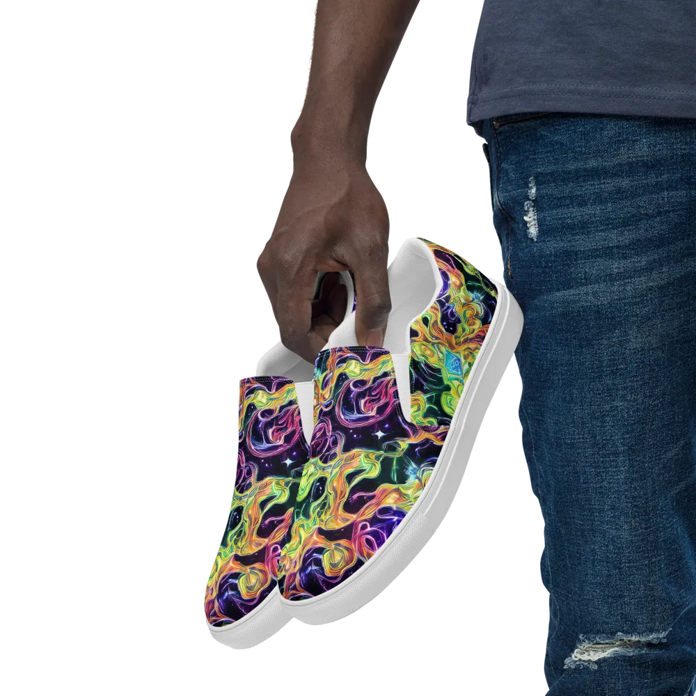 Midnight Chromaflow on Men's Slip-On Canvas Shoes — Left Front